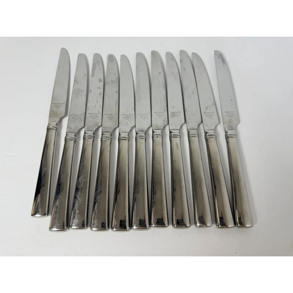 Reed & Barton Perspective Stainless Dinner Knives Lot Of 11 Replacements